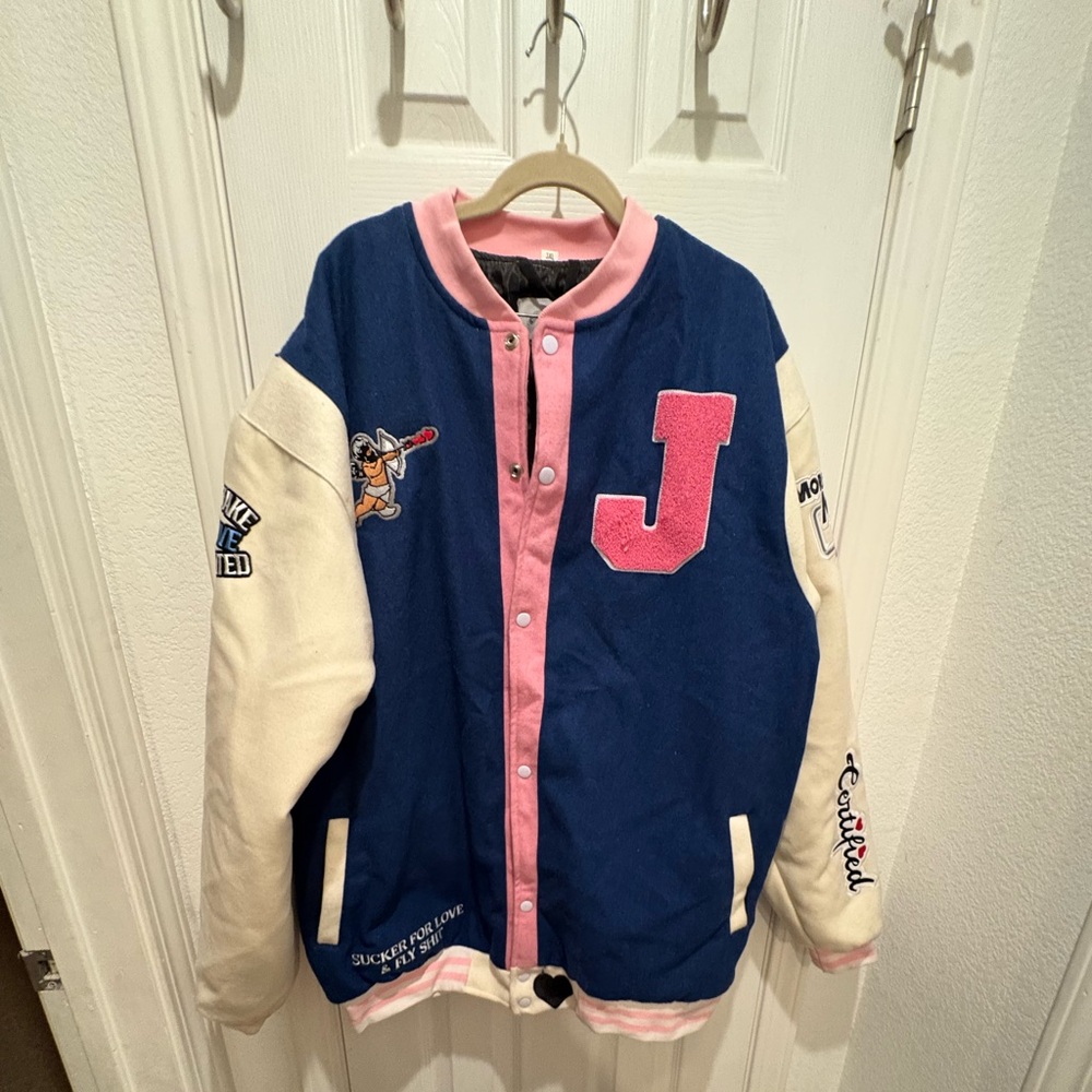 certified lover girl letterman jacket